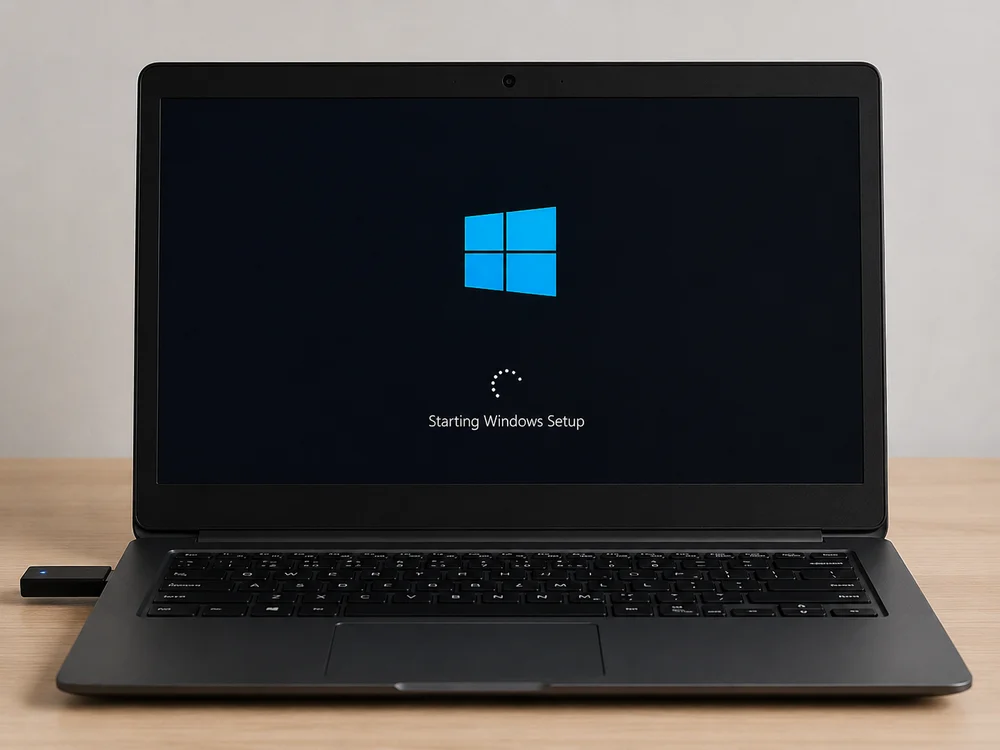 Запуск установщика Windows с USB флешки